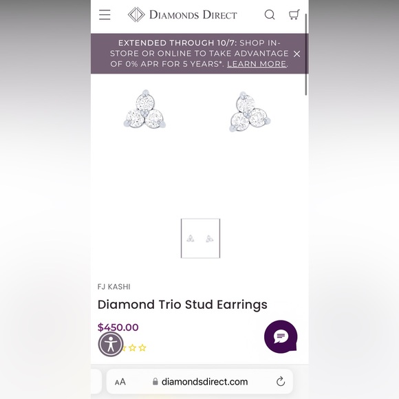 Diamonds Direct diamond studs - Picture 1 of 5